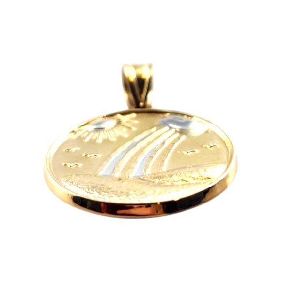 14K Yellow and White Gold "With Love All Things Are Possible" Pendant #21984 - Picture 8 of 14